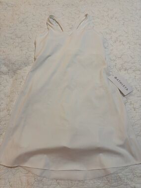 Athleta Cream High-Low Active Dress
